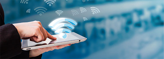 Tablet mit WLAN-Verbindung